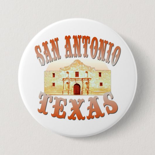 Badge Rond 7,6 Cm San Antonio le Texas (Devant)