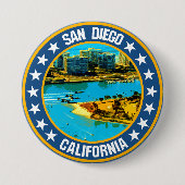 Badge Rond 7,6 Cm San Diego (Devant)