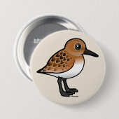 Badge Rond 7,6 Cm Sanderling (Devant & derrière)