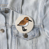 Badge Rond 7,6 Cm Sanderling (En situation)