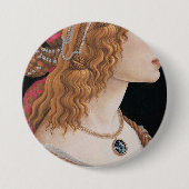 Badge Rond 7,6 Cm Sandro Botticelli Portrait Idéalisé D'Une Dame (Devant)