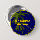 Badge Rond 7,6 Cm Sarasota, Floride (Devant & derrière)