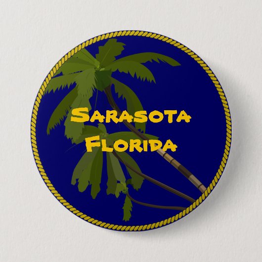 Badge Rond 7,6 Cm Sarasota, Floride (Devant)