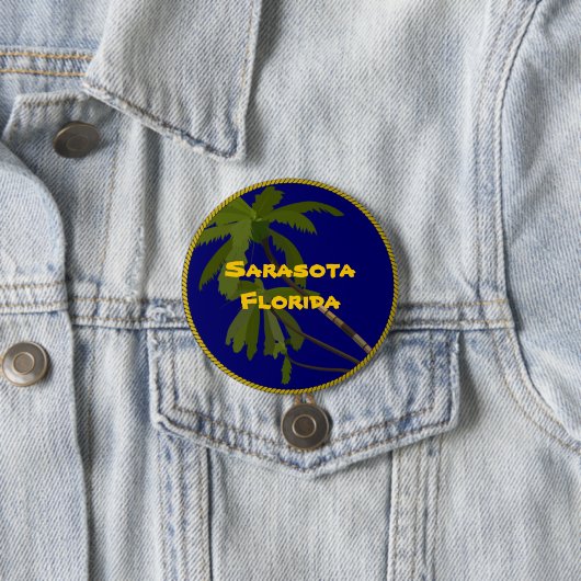 Badge Rond 7,6 Cm Sarasota, Floride (En situation)