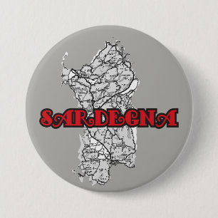 Badge Rond 7,6 Cm Sardaigne