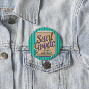 Badge Rond 7,6 Cm Saul Goode Zen Advisor Aqua Stripes BG