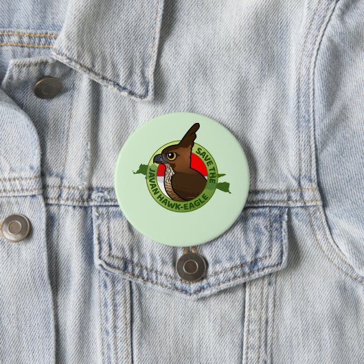 Badge Rond 7,6 Cm Sauvez le Javan Hawk-Eagle (En situation)