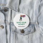 Badge Rond 7,6 Cm save100aweek.com (En situation)