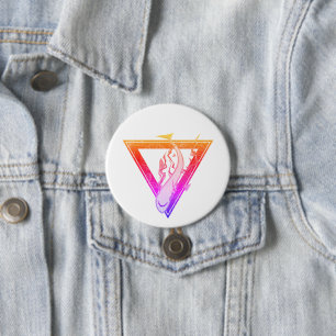 Badge Rond 7,6 Cm save our sharks SOS summer triangle