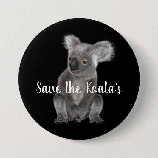 Badge Rond 7,6 Cm Save the Koala's (Devant)