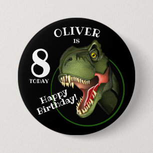Badge Rond 7,6 Cm Scare T-Rex Dinosaur Enfants Âge