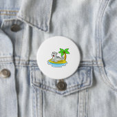 Badge Rond 7,6 Cm Sceau sur l'île (En situation)