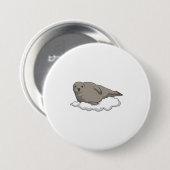 Badge Rond 7,6 Cm Sceau sur nuages (Devant & derrière)