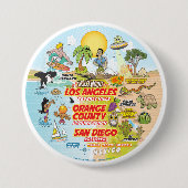 Badge Rond 7,6 Cm Scène SoCal (Devant)