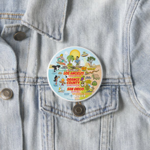 Badge Rond 7,6 Cm Scène SoCal