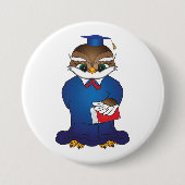 Badge Rond 7,6 Cm Scholar Scholar Bird (Devant)