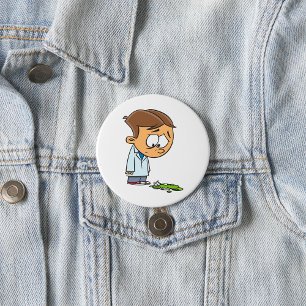 Badge Rond 7,6 Cm Scientifique Garçon Triste avec Expérience Ratée