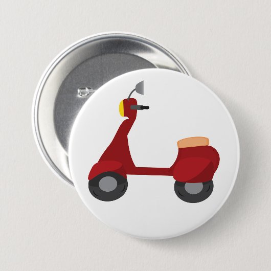 Badge Rond 7,6 Cm Scooter (Devant & derrière)