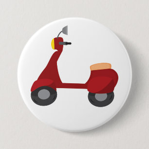 Badge Rond 7,6 Cm Scooter