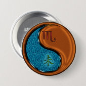 Badge Rond 7,6 Cm Scorpion & Chèvre de Bois (Devant & derrière)