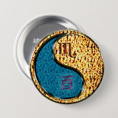 Badge Rond 7,6 Cm Scorpion & Coq de Feu (Devant & derrière)