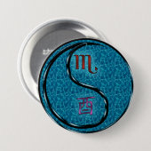 Badge Rond 7,6 Cm Scorpion & Coq d'Eau (Devant & derrière)