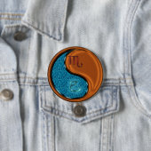 Badge Rond 7,6 Cm Scorpion & Serpent de Bois (En situation)
