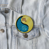 Badge Rond 7,6 Cm Scorpion & Serpent de Métal (En situation)
