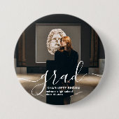 Badge Rond 7,6 Cm Script tendance Moderne Simple Photo de remise de (Devant)