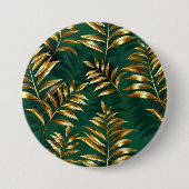 Badge Rond 7,6 Cm Seamless pattern with golden ferns (Devant)