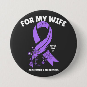 Badge Rond 7,6 Cm Sensibilisation à la maladie d'Alzheimer - Pour ma