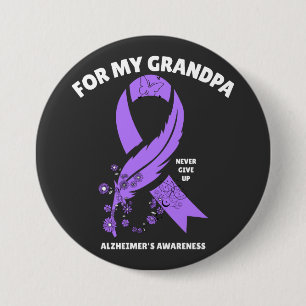 Badge Rond 7,6 Cm Sensibilisation à la maladie d'Alzheimer - Pour mo