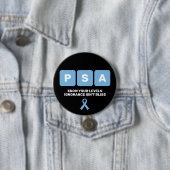 Badge Rond 7,6 Cm Sensibilisation au cancer de la prostate PSA (En situation)
