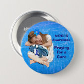 Badge Rond 7,6 Cm Sensibilisation du ME/CFS "Fille de l'espoir" (Devant & derrière)