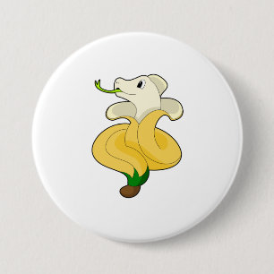Badge Rond 7,6 Cm Serpent avec banane