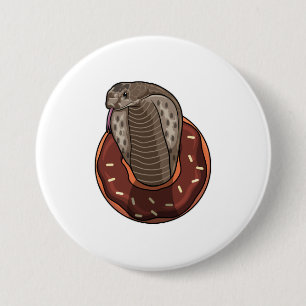 Badge Rond 7,6 Cm Serpent avec beigne