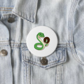 Badge Rond 7,6 Cm Serpent avec beigne (En situation)