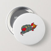 Badge Rond 7,6 Cm Serpent avec fusée (Devant & derrière)
