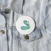 Badge Rond 7,6 Cm Serpent avec Lollipop (En situation)