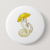 Badge Rond 7,6 Cm Serpent avec parapluie (Devant)