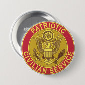 BADGE ROND 7,6 CM SERVICE CIVIL PATRIOTIQUE (Devant & derrière)