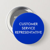 BADGE ROND 7,6 CM SERVICE CLIENTÈLE (Devant & derrière)