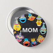 Badge Rond 7,6 Cm Sesame Street Confetti Anniversaire Maman de l'enf (Devant & derrière)
