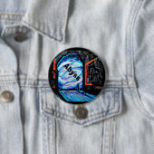 Badge Rond 7,6 Cm Seul avec l'abîme brillant (En situation)