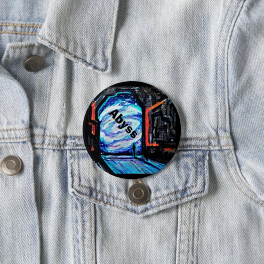 Badge Rond 7,6 Cm Seul avec l'abîme brillant (En situation)