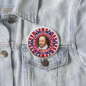 Badge Rond 7,6 Cm Shakespeare pour le président 2016 (En situation)