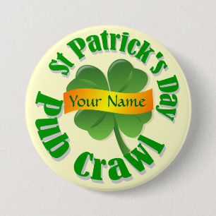 Badge Rond 7,6 Cm Shamrock personnalisé St Patrick's