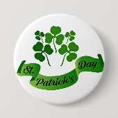 Badge Rond 7,6 Cm Shamrocks de la Saint Patrick (Devant)