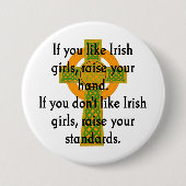 Badge Rond 7,6 Cm Si Vous Aimez Irish Girls - Irish Quote (Devant)