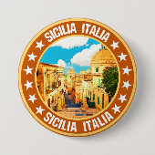 Badge Rond 7,6 Cm Sicilia (Devant)